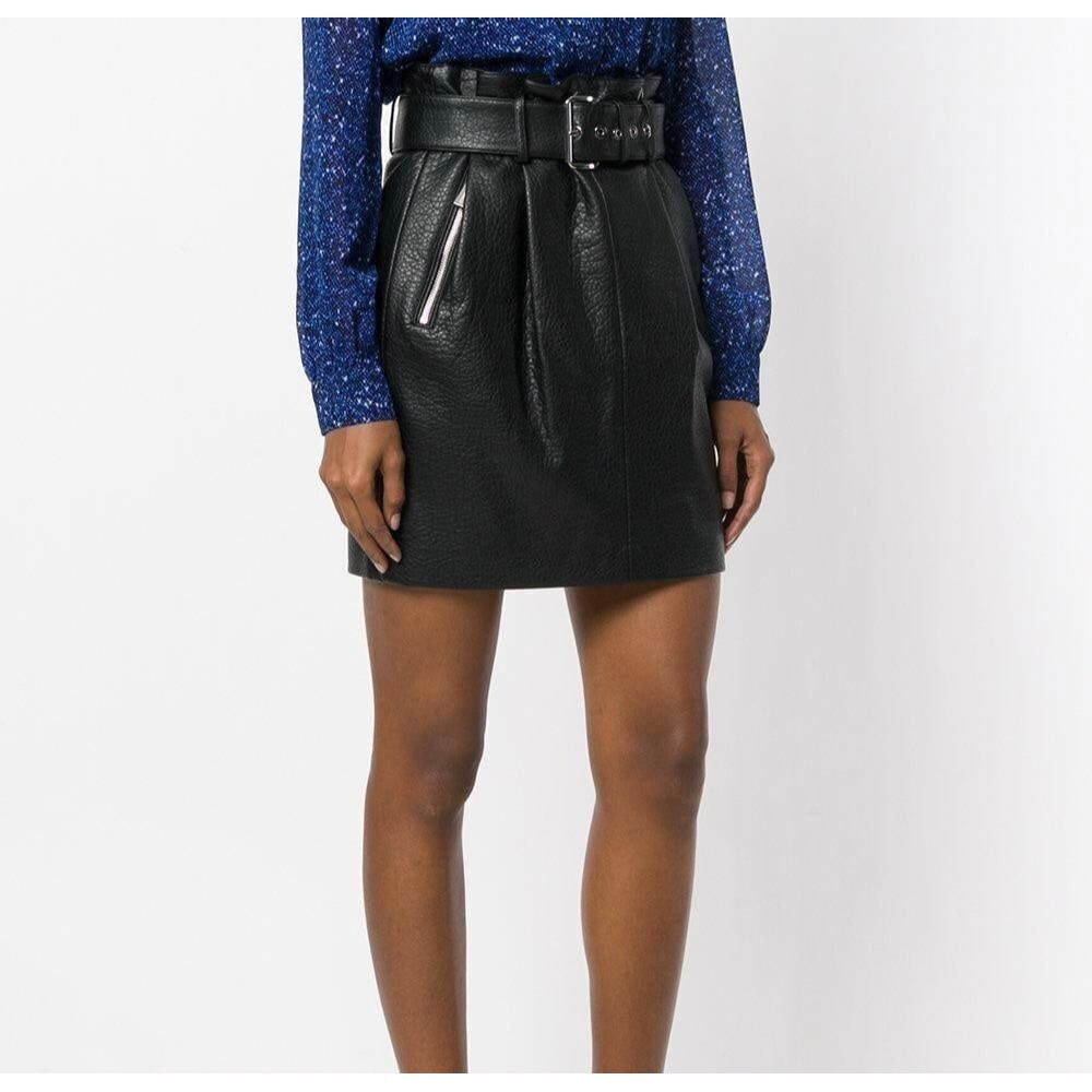 MICHAEL Michael Kors Belted faux leather mini skirt